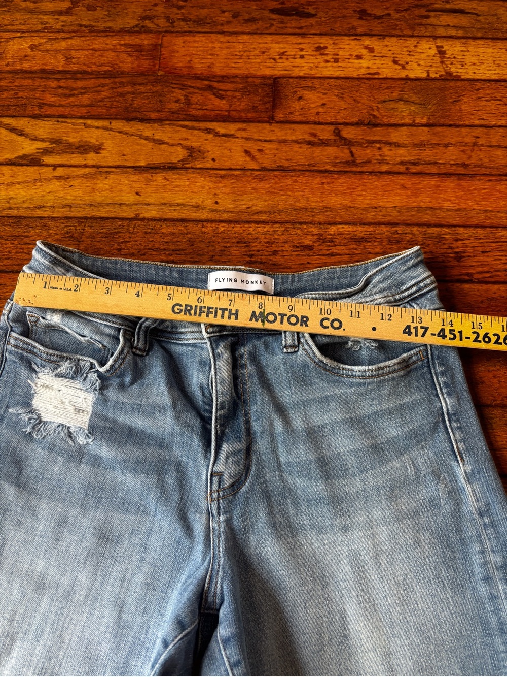 Womens Flying Monkey jean shorts size 28 - Picture 2 of 8